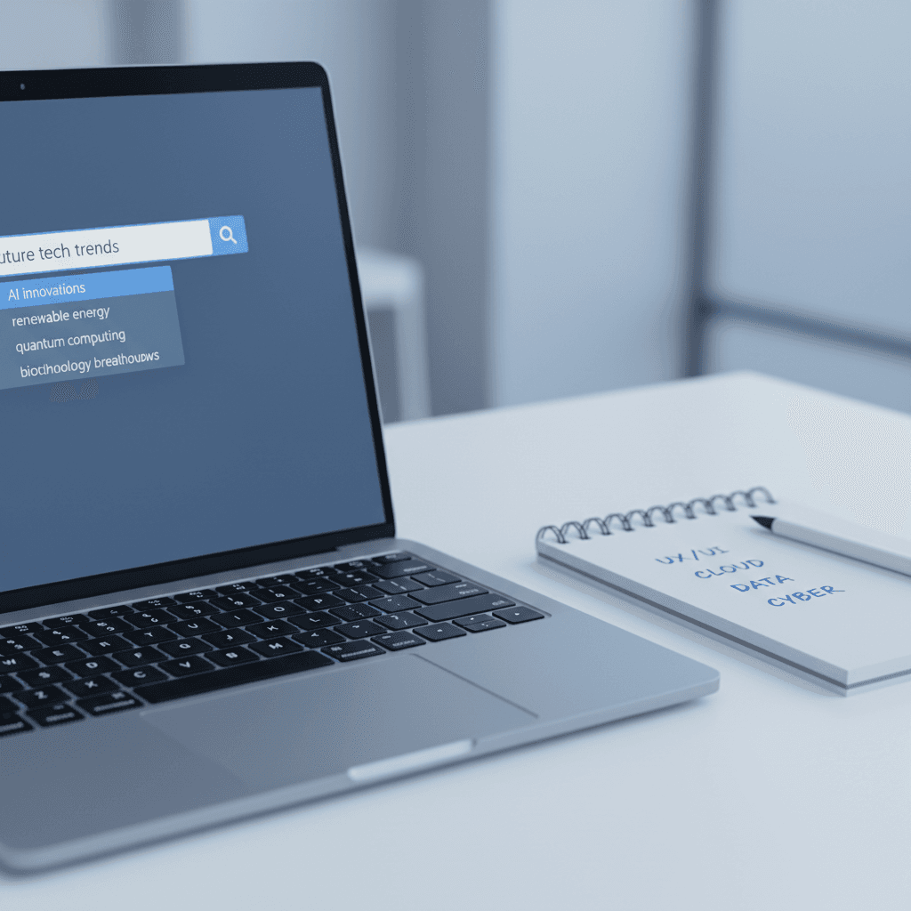 SEO and search optimization on laptop