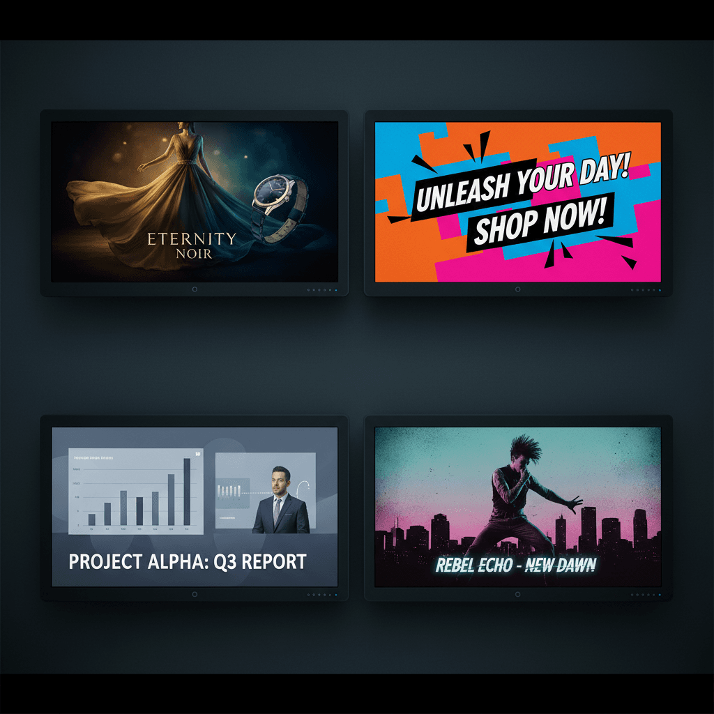 Multiple film formats including brand films, ads, corporate videos, and music videos